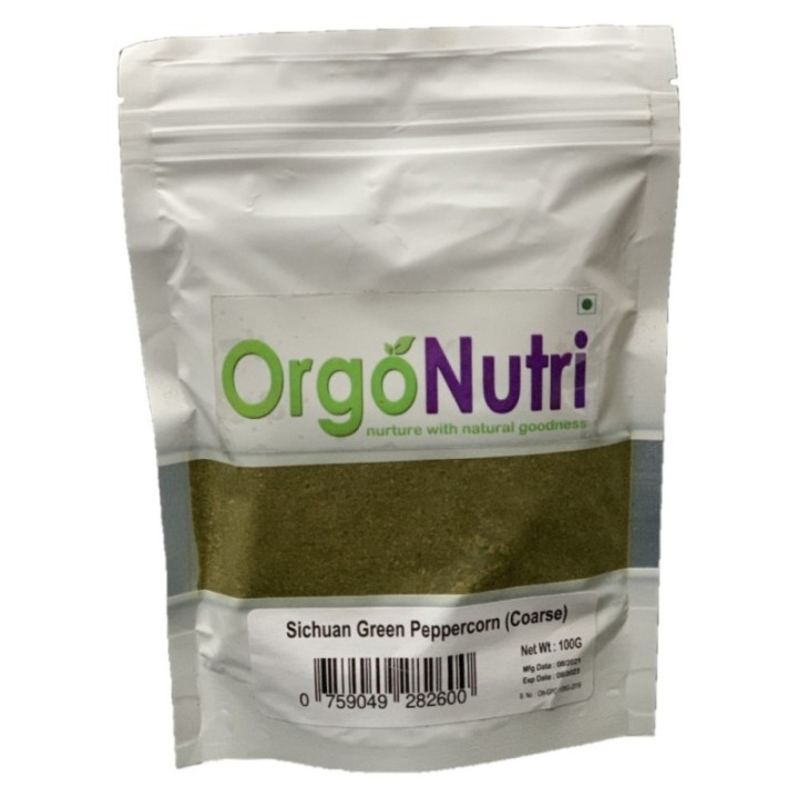 Orgonutri Medium Grind Coarse Sichuan Green Peppercorn, Sì Chu?n Q?ng