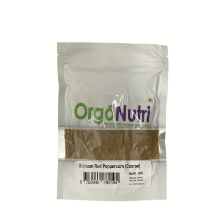 Orgonutri Medium Grind Coarse Sichuan Red Peppercorn, Chinese Pepper