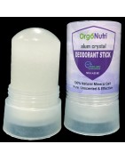 OrgoNutri Alum Crystal (Tawas), Deodorant Stick, 120g- 24hrs Odor Protection, 100% Natural, Pure, Unscented & Effective