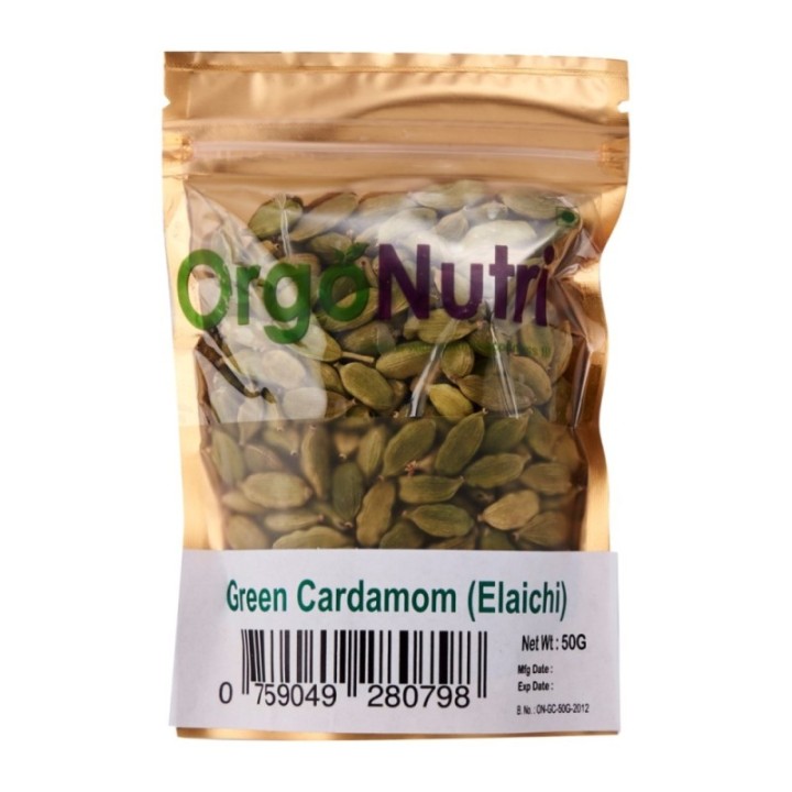 Orgonutri Green Cardamom (Elaichi) Whole 50gm