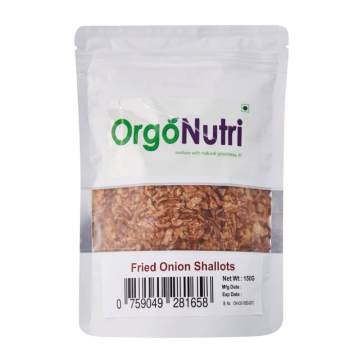 Orgonutri Crispy Fried Onion Shallots, Premium Quality Golden Fried