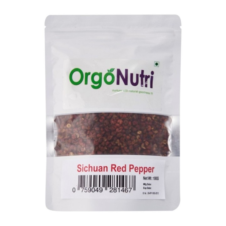 Orgonutri Whole Sichuan Red Peppercorn, Chinese Pepper, Sì Chu?n Hóng
